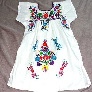 Traditional white floral Dress